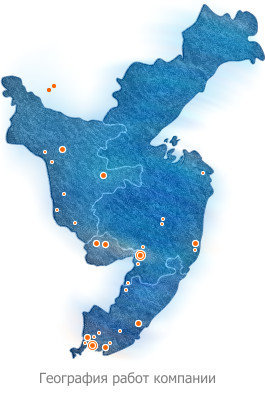 География всех работ компании